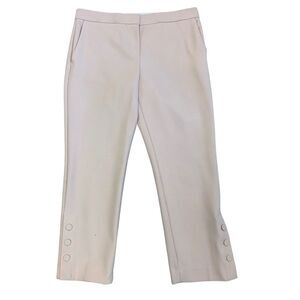 ANN Taylor blush pink mid rise button ankle pants Sz 10